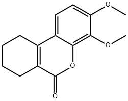 3,4-dimethoxy-7,8,9,10-tetrahydrobenzo[c]chromen-6-one 化学構造式