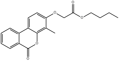 butyl 2-(4-methyl-6-oxobenzo[c]chromen-3-yl)oxyacetate Structure