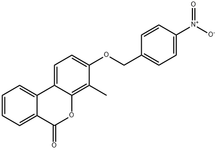 4-methyl-3-[(4-nitrophenyl)methoxy]benzo[c]chromen-6-one Structure