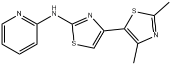 4-(2,4-dimethyl-1,3-thiazol-5-yl)-N-pyridin-2-yl-1,3-thiazol-2-amine,315705-58-9,结构式