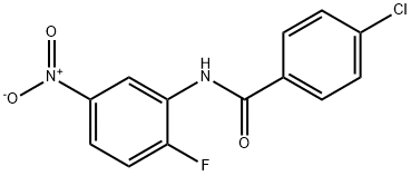 4-chloro-N-(2-fluoro-5-nitrophenyl)benzamide Struktur