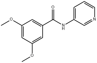 3,5-dimethoxy-N-pyridin-3-ylbenzamide Struktur