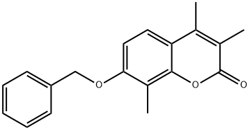 3,4,8-trimethyl-7-phenylmethoxychromen-2-one 结构式