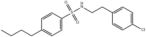 4-butyl-N-[2-(4-chlorophenyl)ethyl]benzenesulfonamide 结构式