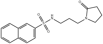 N-[3-(2-oxopyrrolidin-1-yl)propyl]naphthalene-2-sulfonamide Structure