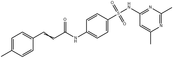 (E)-N-[4-[(2,6-dimethylpyrimidin-4-yl)sulfamoyl]phenyl]-3-(4-methylphenyl)prop-2-enamide 结构式