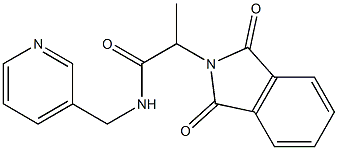 2-(1,3-dioxoisoindol-2-yl)-N-(pyridin-3-ylmethyl)propanamide Struktur