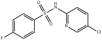 N-(5-chloropyridin-2-yl)-4-fluorobenzenesulfonamide 化学構造式