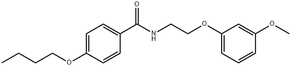 4-butoxy-N-[2-(3-methoxyphenoxy)ethyl]benzamide Structure