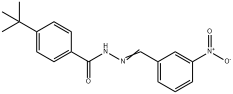 4-tert-butyl-N-[(E)-(3-nitrophenyl)methylideneamino]benzamide Structure