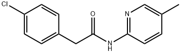 2-(4-chlorophenyl)-N-(5-methylpyridin-2-yl)acetamide Struktur