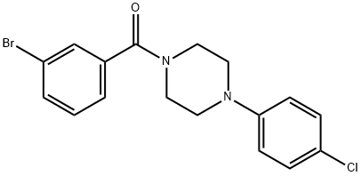 (3-bromophenyl)-[4-(4-chlorophenyl)piperazin-1-yl]methanone 化学構造式