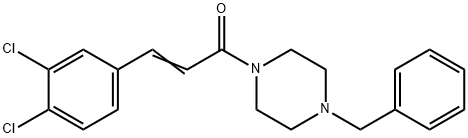 (E)-1-(4-benzylpiperazin-1-yl)-3-(3,4-dichlorophenyl)prop-2-en-1-one Structure