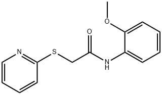 N-(2-methoxyphenyl)-2-pyridin-2-ylsulfanylacetamide 化学構造式