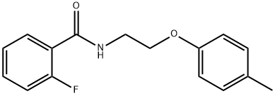 2-fluoro-N-[2-(4-methylphenoxy)ethyl]benzamide 化学構造式