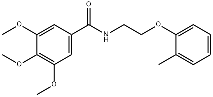 3,4,5-trimethoxy-N-[2-(2-methylphenoxy)ethyl]benzamide 结构式