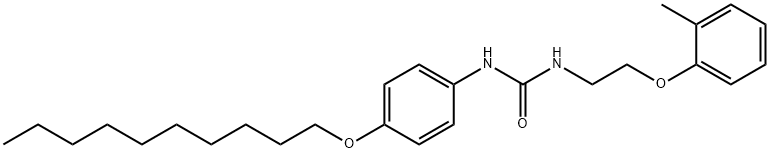 1-(4-decoxyphenyl)-3-[2-(2-methylphenoxy)ethyl]urea 化学構造式