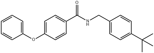 N-[(4-tert-butylphenyl)methyl]-4-phenoxybenzamide 化学構造式