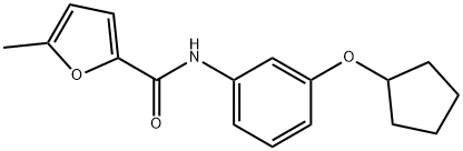 N-(3-cyclopentyloxyphenyl)-5-methylfuran-2-carboxamide Structure