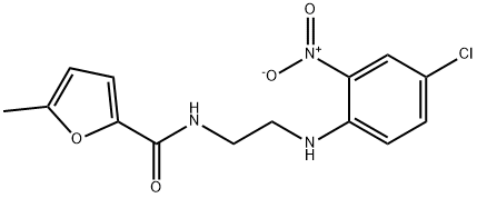 N-[2-(4-chloro-2-nitroanilino)ethyl]-5-methylfuran-2-carboxamide 化学構造式