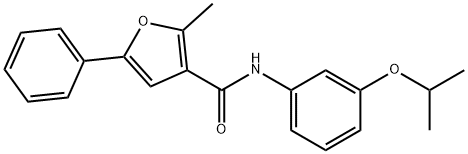 2-methyl-5-phenyl-N-(3-propan-2-yloxyphenyl)furan-3-carboxamide 化学構造式