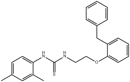 1-[2-(2-benzylphenoxy)ethyl]-3-(2,4-dimethylphenyl)thiourea Structure