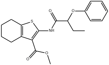 methyl 2-(2-phenoxybutanoylamino)-4,5,6,7-tetrahydro-1-benzothiophene-3-carboxylate Structure