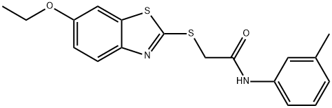 2-[(6-ethoxy-1,3-benzothiazol-2-yl)sulfanyl]-N-(3-methylphenyl)acetamide|