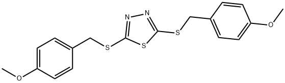 2,5-bis[(4-methoxyphenyl)methylsulfanyl]-1,3,4-thiadiazole,331982-26-4,结构式