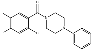 (2-chloro-4,5-difluorophenyl)-(4-phenylpiperazin-1-yl)methanone 化学構造式