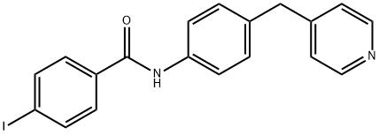 4-iodo-N-[4-(pyridin-4-ylmethyl)phenyl]benzamide 化学構造式