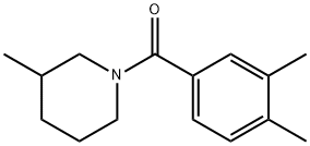 (3,4-dimethylphenyl)-(3-methylpiperidin-1-yl)methanone 结构式