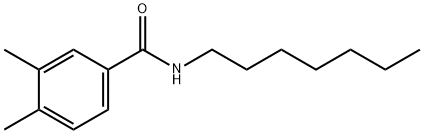 N-heptyl-3,4-dimethylbenzamide 结构式