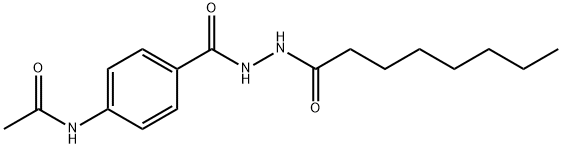 N-[4-[(octanoylamino)carbamoyl]phenyl]acetamide 化学構造式