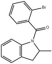 (2-bromophenyl)-(2-methyl-2,3-dihydroindol-1-yl)methanone 化学構造式