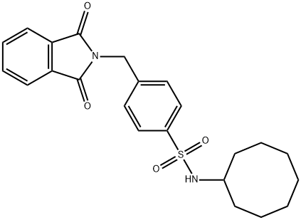 N-cyclooctyl-4-[(1,3-dioxoisoindol-2-yl)methyl]benzenesulfonamide Struktur