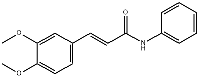 (E)-3-(3,4-dimethoxyphenyl)-N-phenylprop-2-enamide 化学構造式