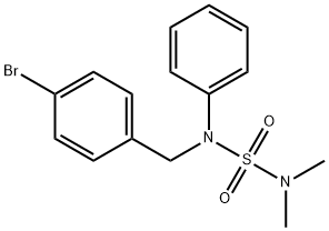 N-[(4-bromophenyl)methyl]-N-(dimethylsulfamoyl)aniline Structure