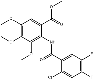 methyl 2-[(2-chloro-4,5-difluorobenzoyl)amino]-3,4,5-trimethoxybenzoate Structure