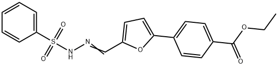 ethyl 4-[5-[(Z)-(benzenesulfonylhydrazinylidene)methyl]furan-2-yl]benzoate Structure