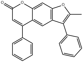 2-methyl-3,5-diphenylfuro[3,2-g]chromen-7-one Structure