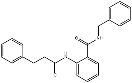 N-benzyl-2-(3-phenylpropanoylamino)benzamide Structure