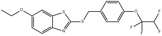 6-ethoxy-2-[[4-(1,1,2,2-tetrafluoroethoxy)phenyl]methylsulfanyl]-1,3-benzothiazole 化学構造式