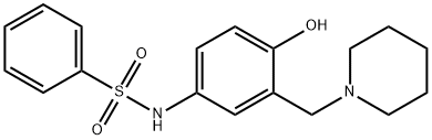 N-[4-hydroxy-3-(piperidin-1-ylmethyl)phenyl]benzenesulfonamide Struktur