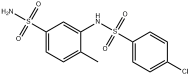 3-[(4-chlorophenyl)sulfonylamino]-4-methylbenzenesulfonamide 化学構造式