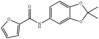 N-(2,2-dimethyl-1,3-benzodioxol-5-yl)furan-2-carboxamide,345992-72-5,结构式