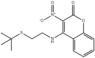 4-(2-tert-butylsulfanylethylamino)-3-nitrochromen-2-one 结构式