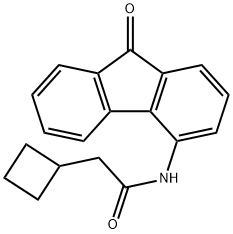 2-cyclobutyl-N-(9-oxofluoren-4-yl)acetamide 化学構造式