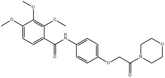 2,3,4-trimethoxy-N-[4-(2-morpholin-4-yl-2-oxoethoxy)phenyl]benzamide 化学構造式