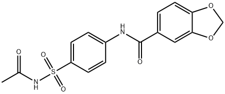 N-[4-(acetylsulfamoyl)phenyl]-1,3-benzodioxole-5-carboxamide Structure